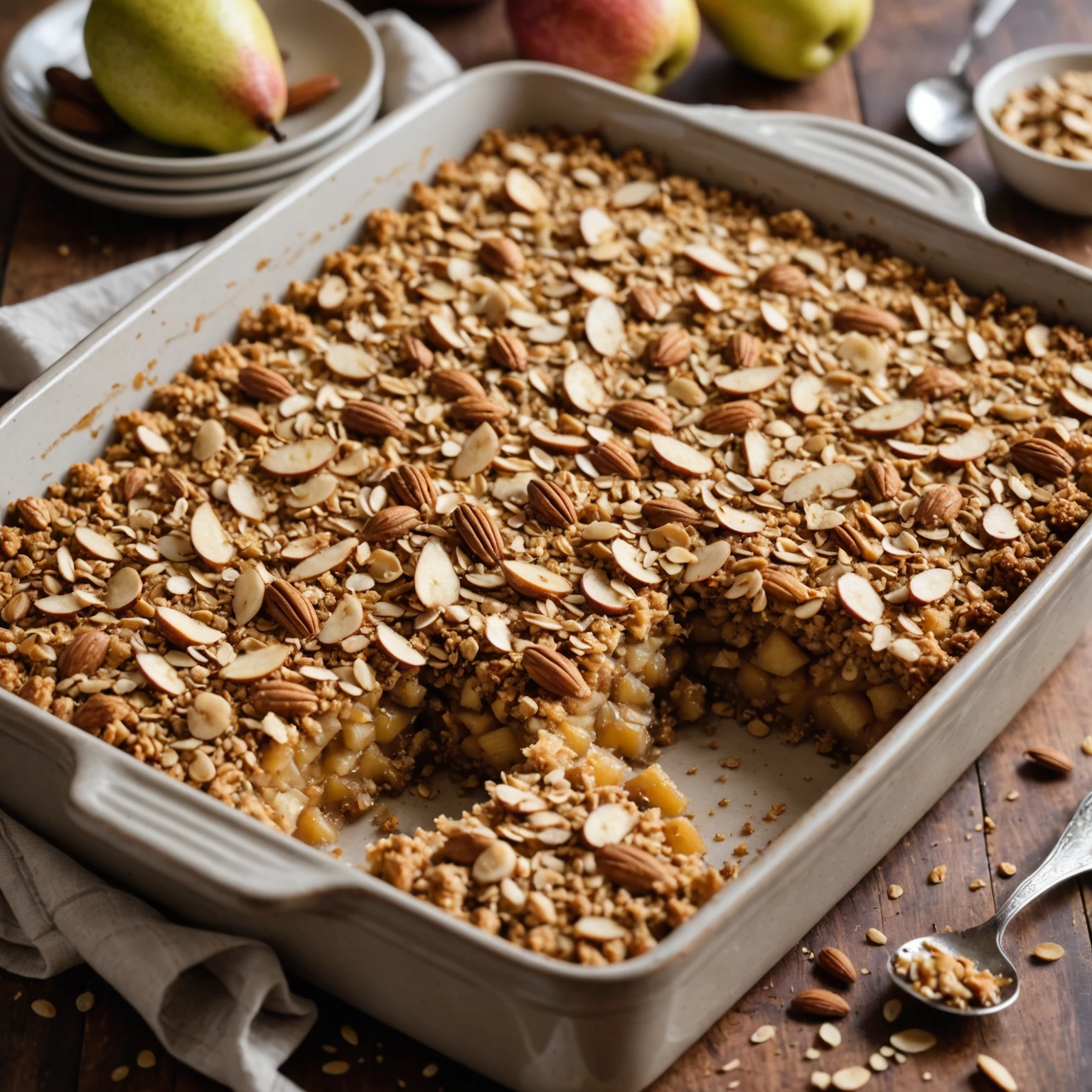 Gluten-Free Spiced Pear and Almond Crisp