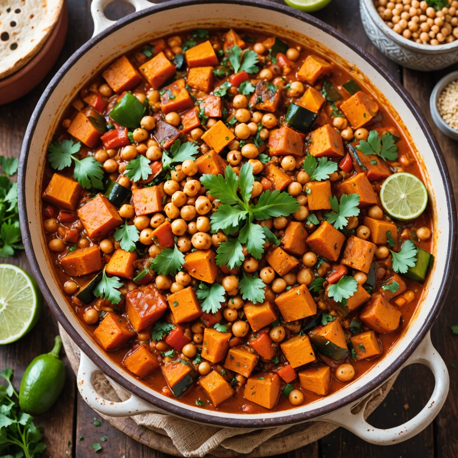 Gluten-Free Moroccan-Spiced Chickpea and Vegetable Tagine