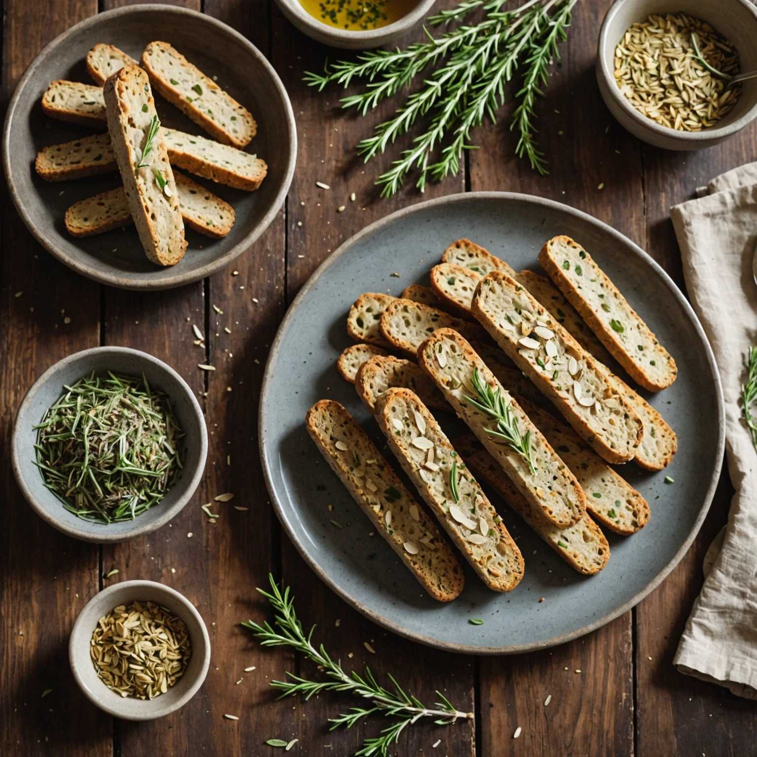 Gluten-Free Savory Almond and Herb Biscotti