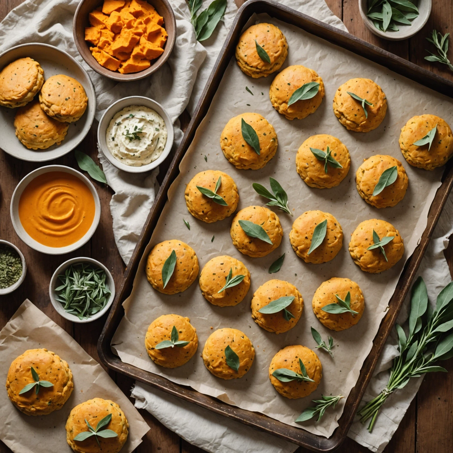 Gluten-Free Savory Sweet Potato and Sage Biscuits