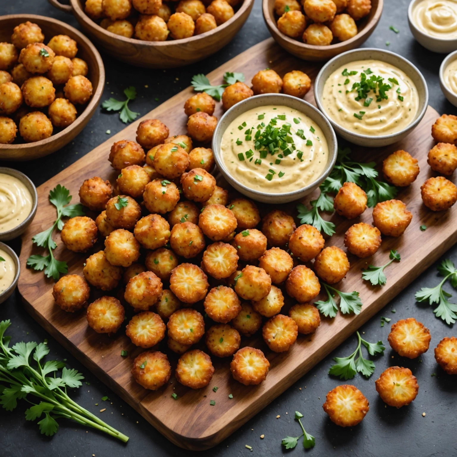 Gluten-Free Paleo Cauliflower Tater Tots with Garlic Aioli