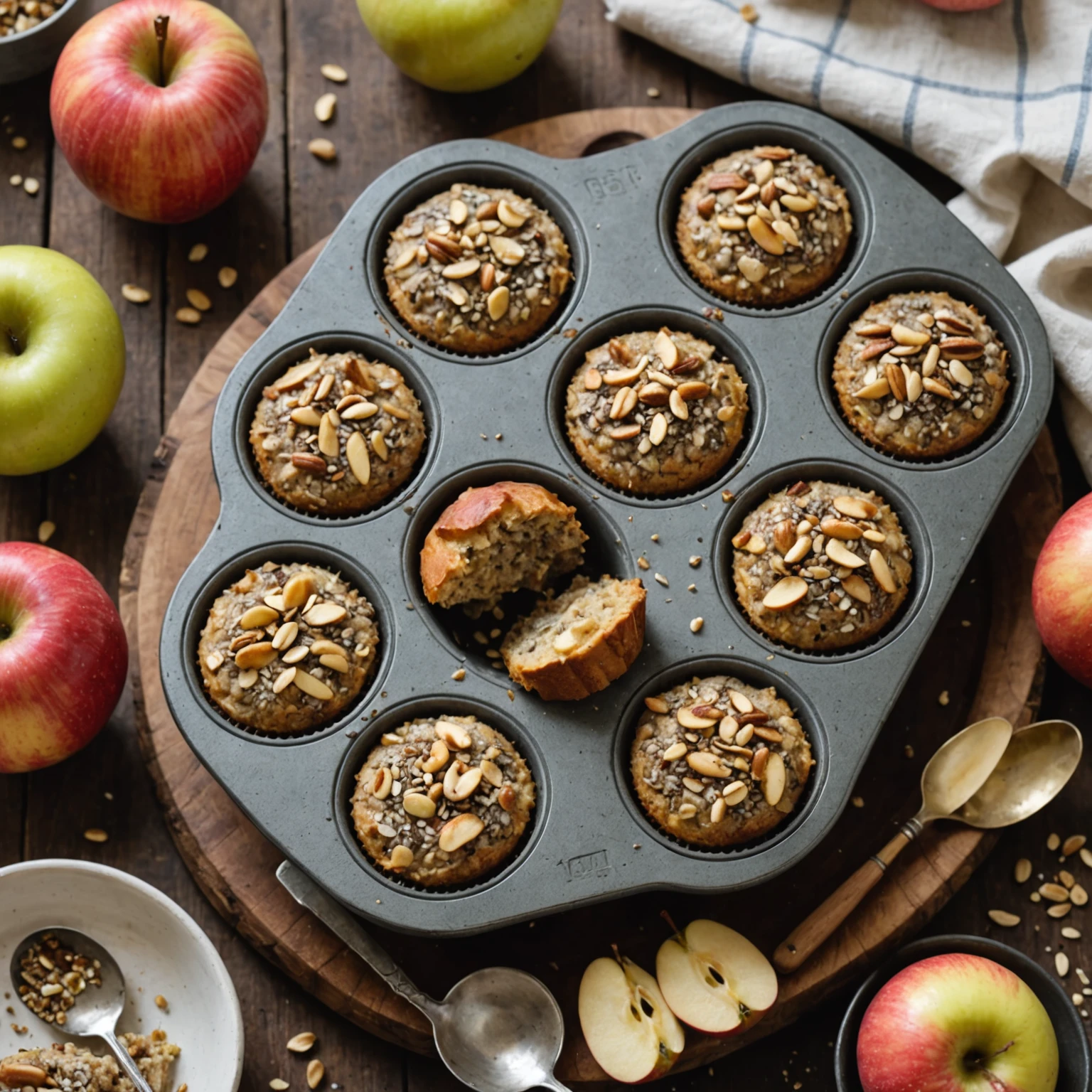Gluten-Free Baked Apple and Chia Seed Porridge Cups