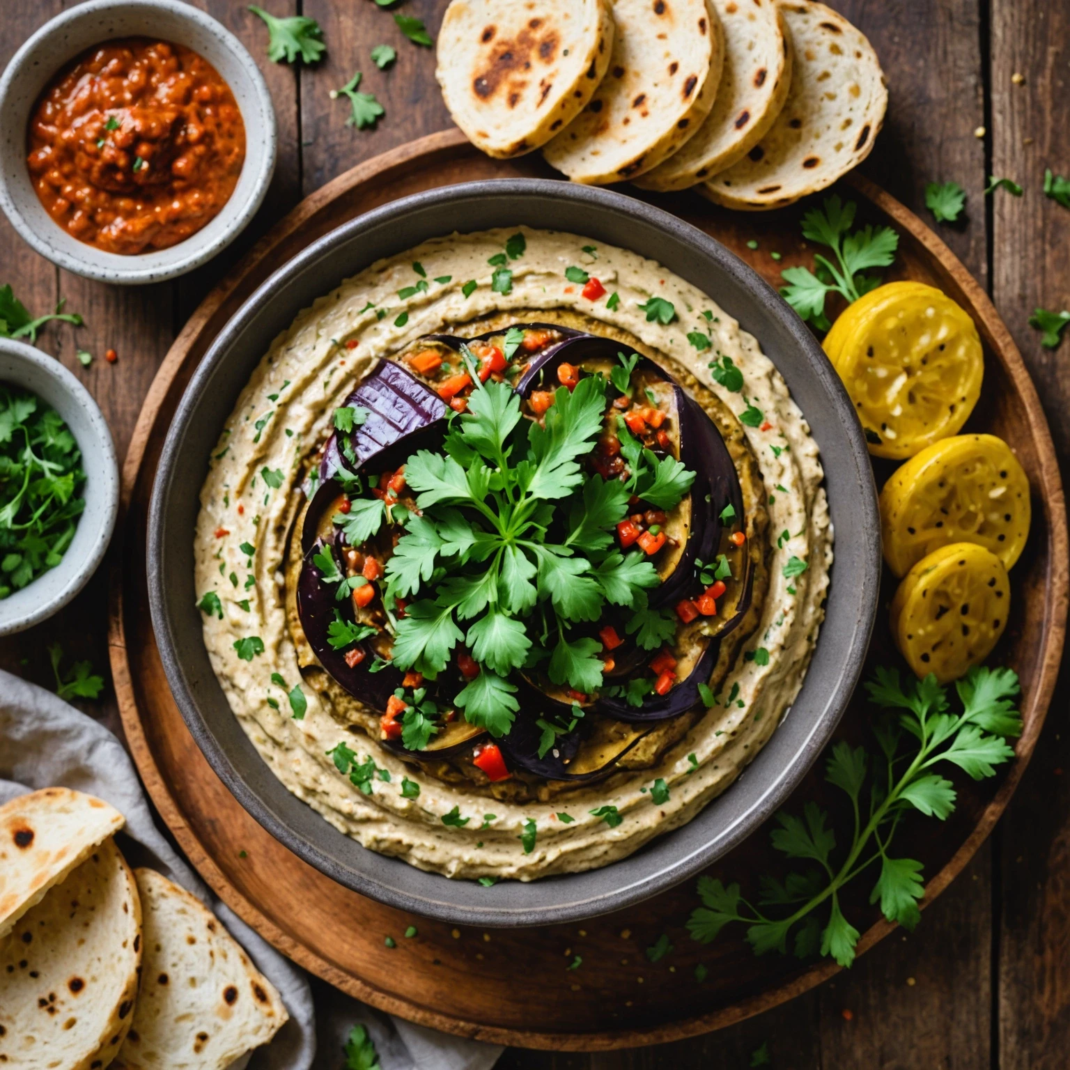 Gluten-Free Mediterranean Roasted Eggplant Dip (Baba Ganoush)