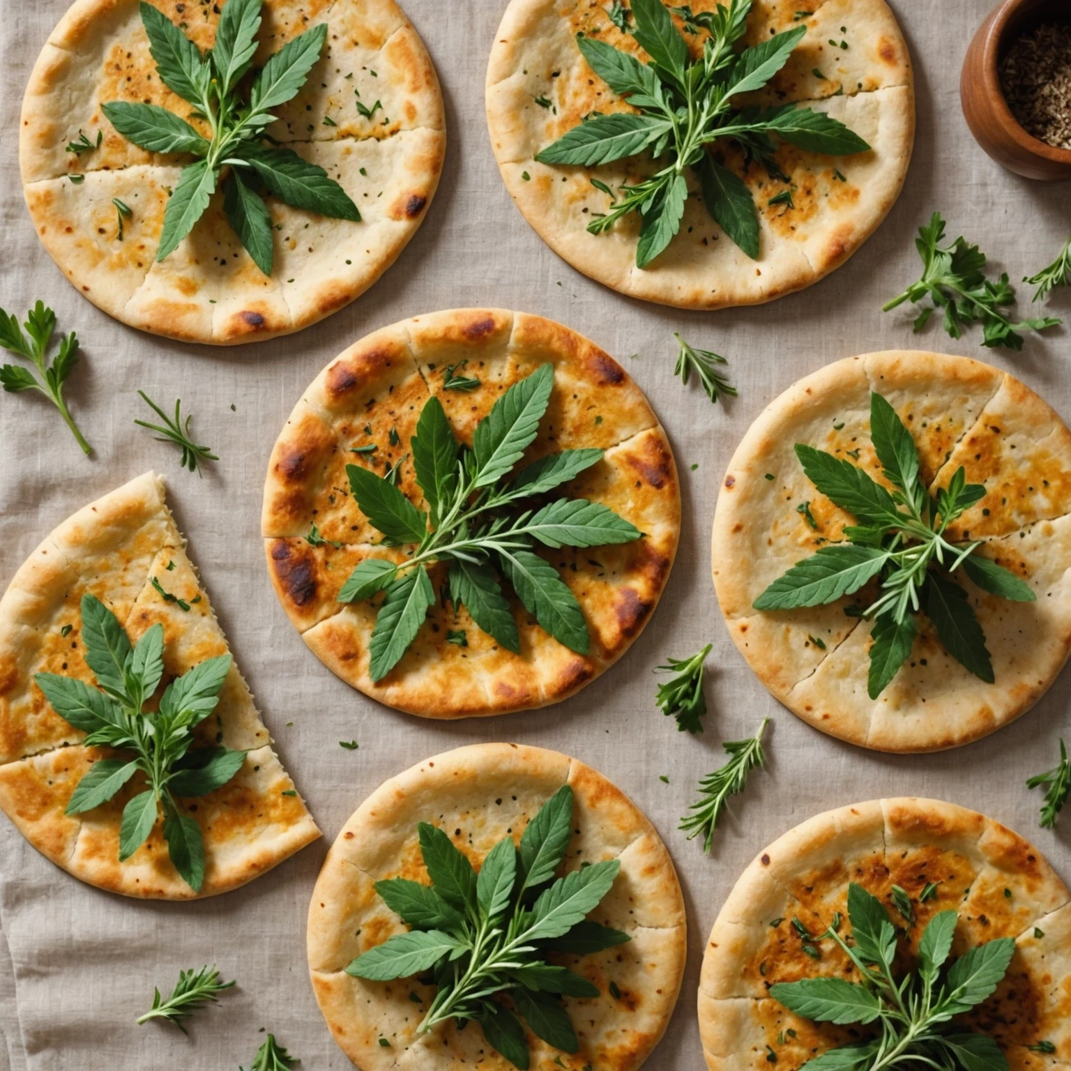 Gluten-Free Savory Cassava and Herb Flatbread