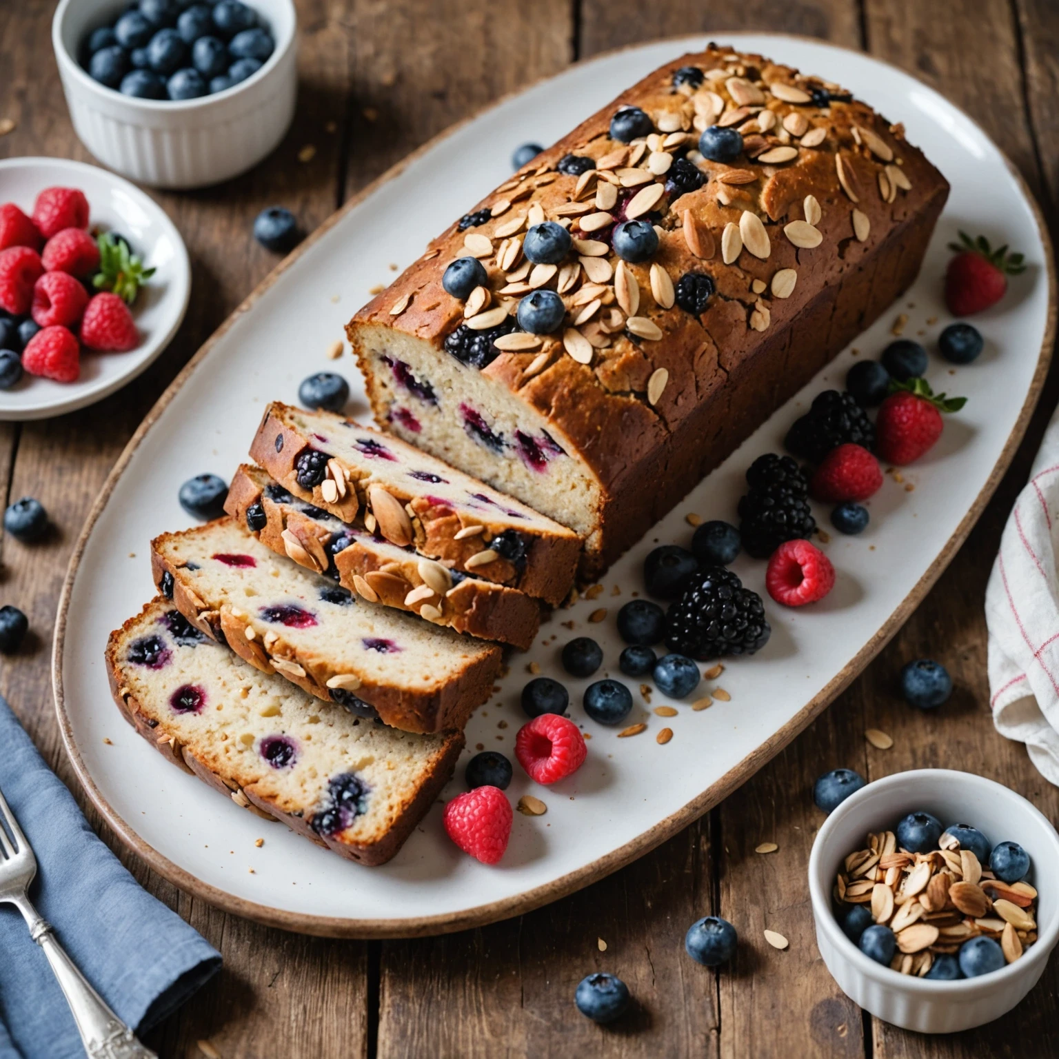 Gluten-Free Berry Almond Breakfast Loaf