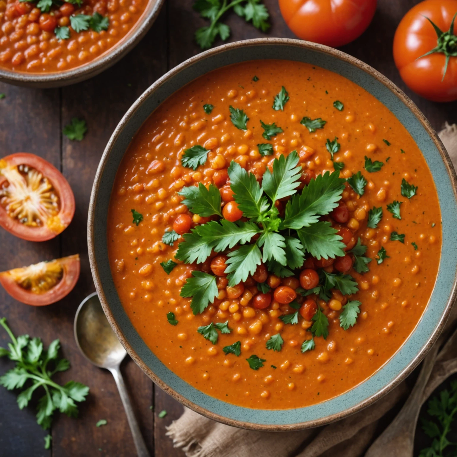 Gluten-Free Quick & Easy Roasted Tomato and Red Lentil Soup