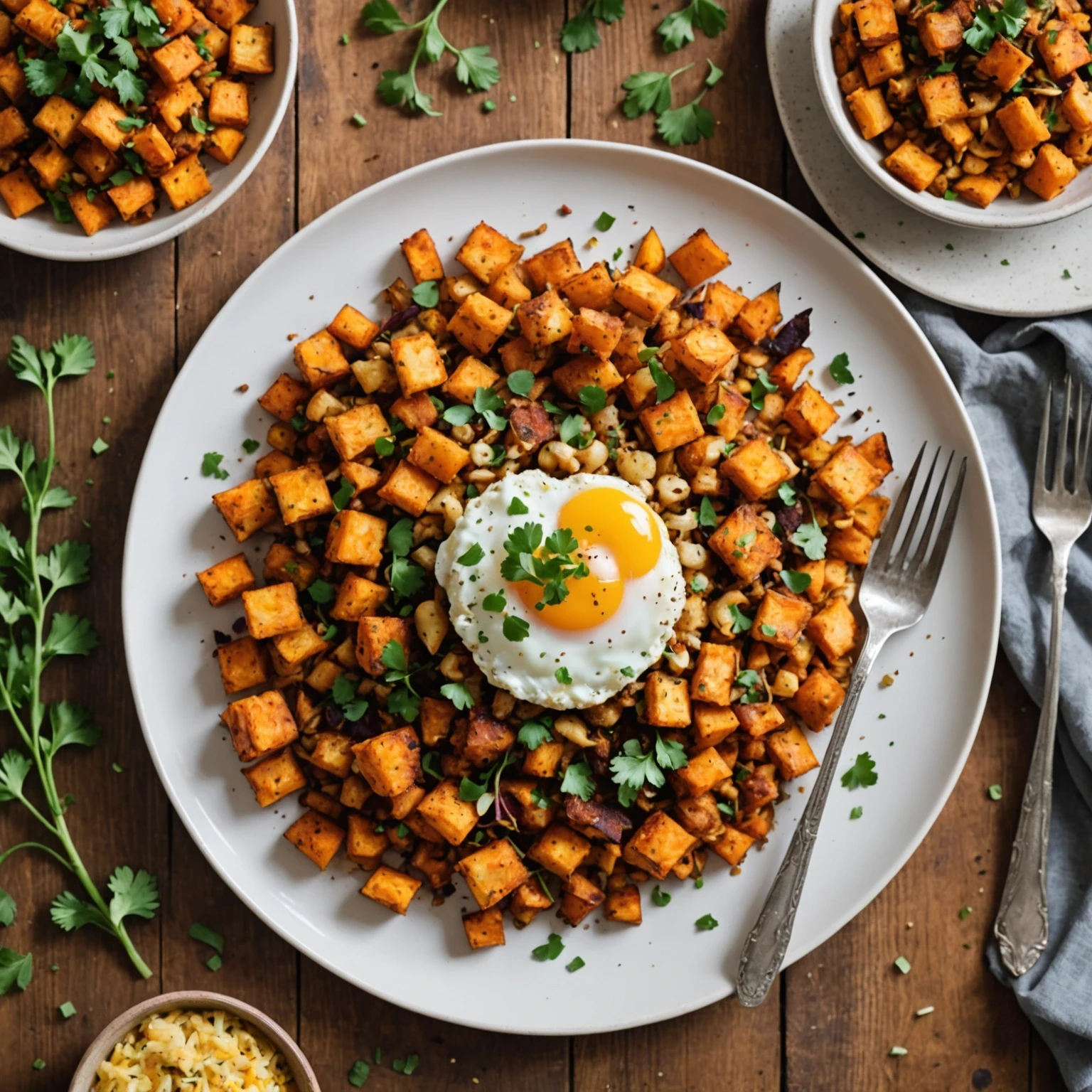 Gluten-Free Paleo Spiced Cauliflower and Sweet Potato Hash Browns