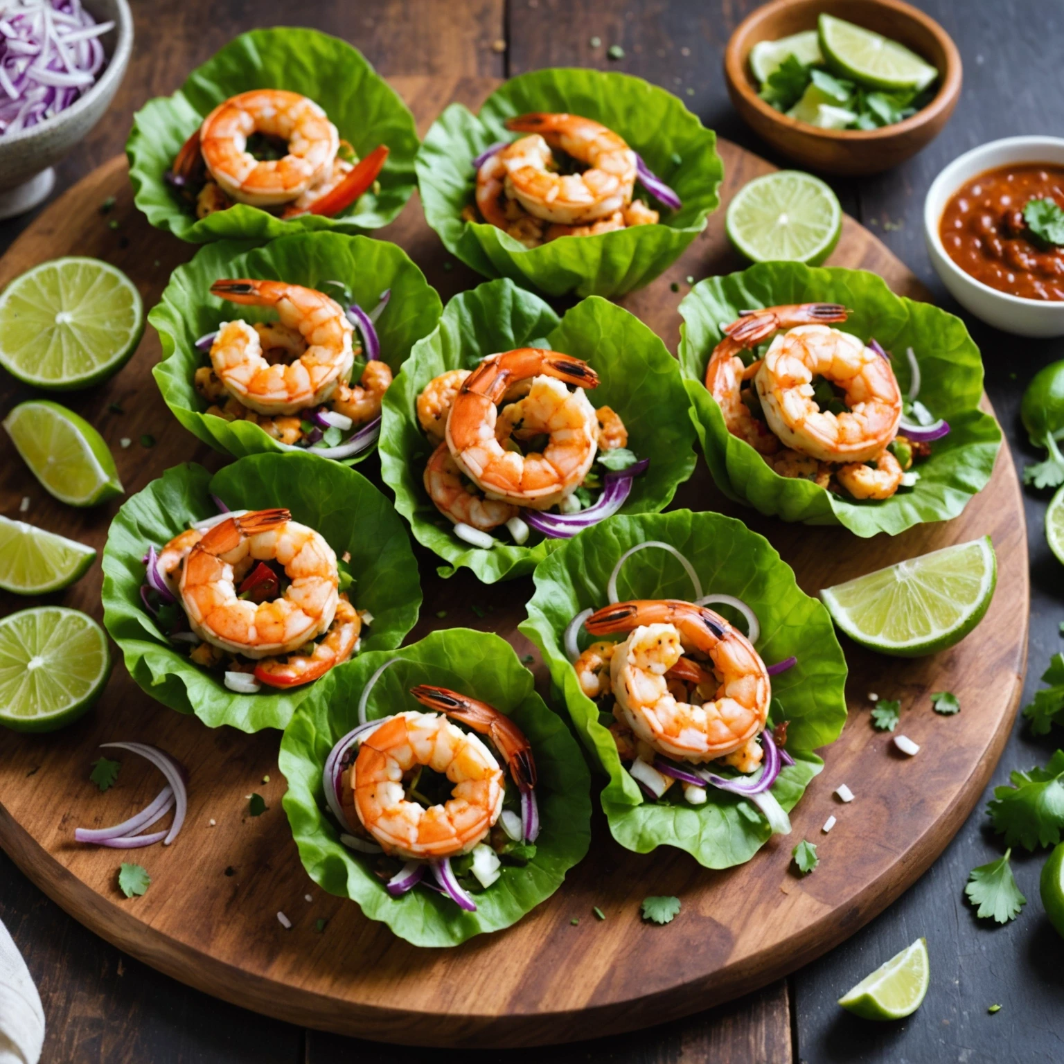 Gluten-Free Whole30 Chipotle Lime Shrimp Lettuce Cups