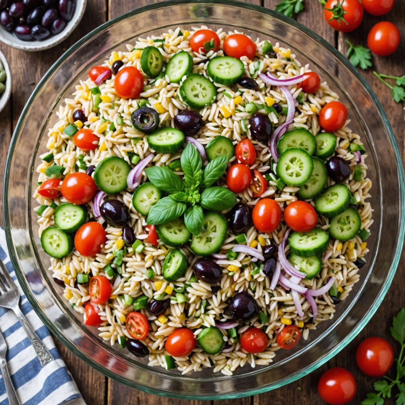 Gluten-Free Family-Friendly Mediterranean Orzo Pasta Salad with Lemon and Herbs