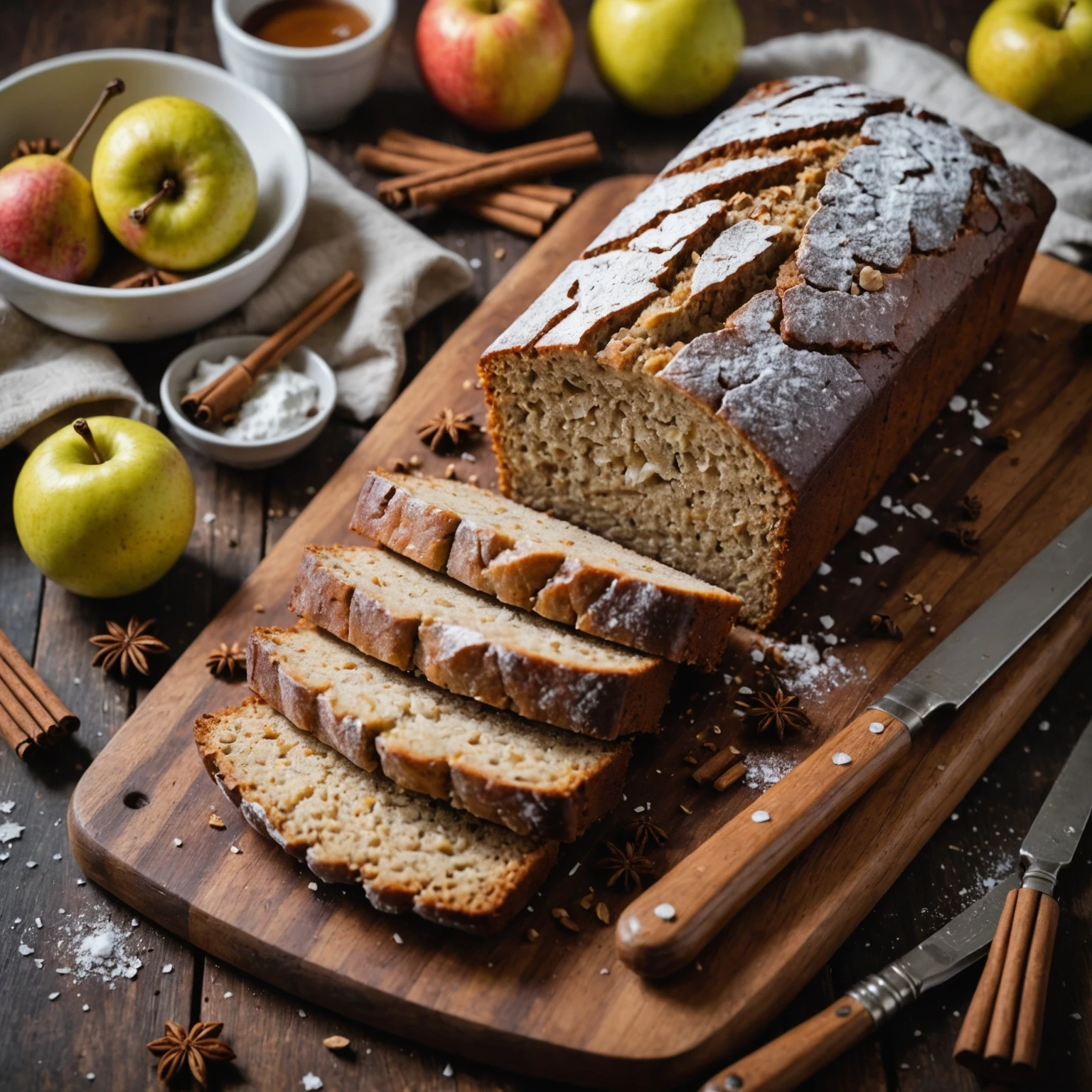 Gluten-Free Warm Spiced Pear and Chai Loaf Cake