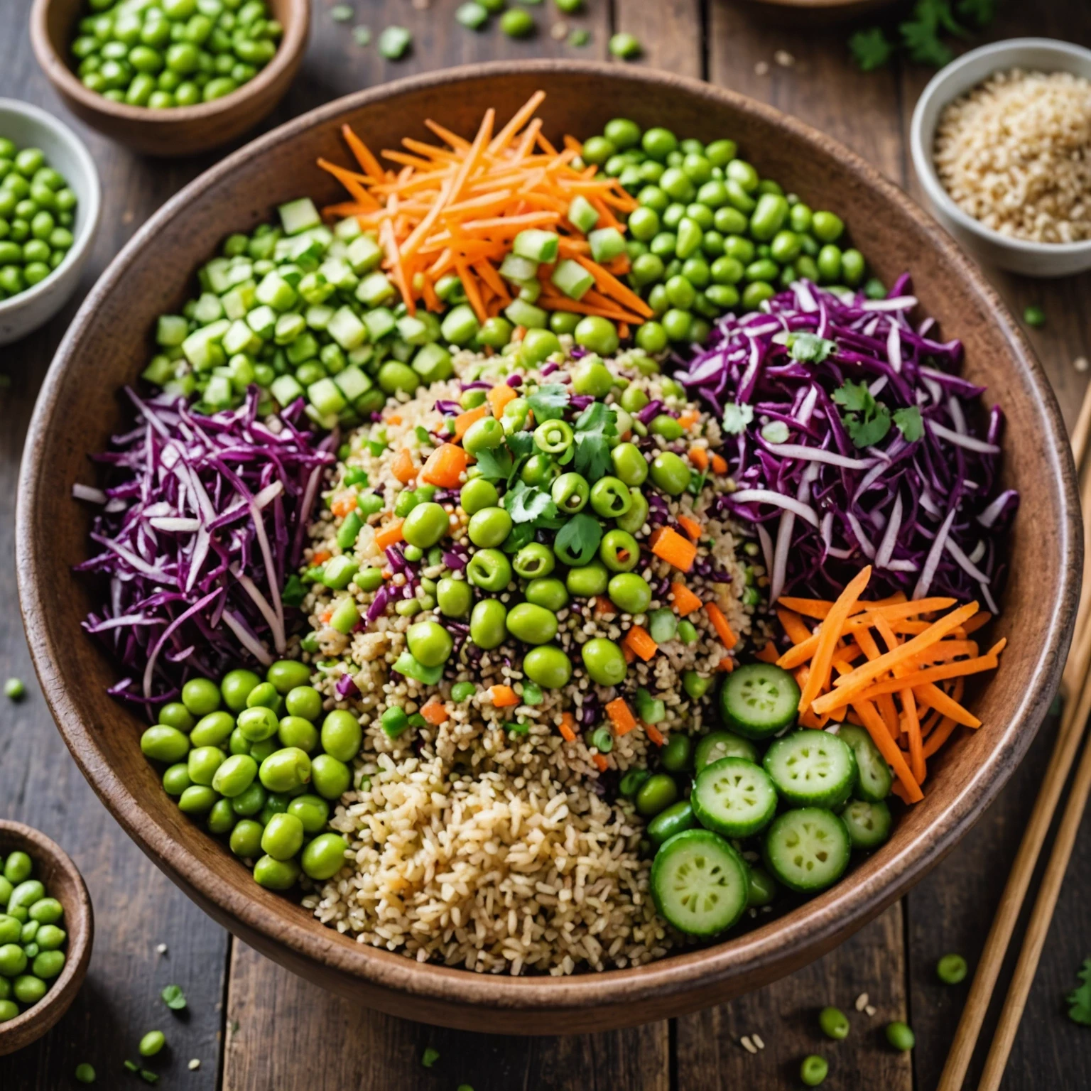Gluten-Free Quick & Easy Vegan Edamame and Quinoa Salad with Sesame Dressing