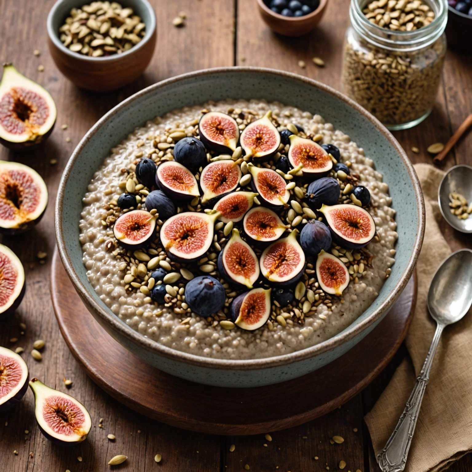 Gluten-Free Warm Grain-Free Buckwheat and Fig Breakfast Porridge