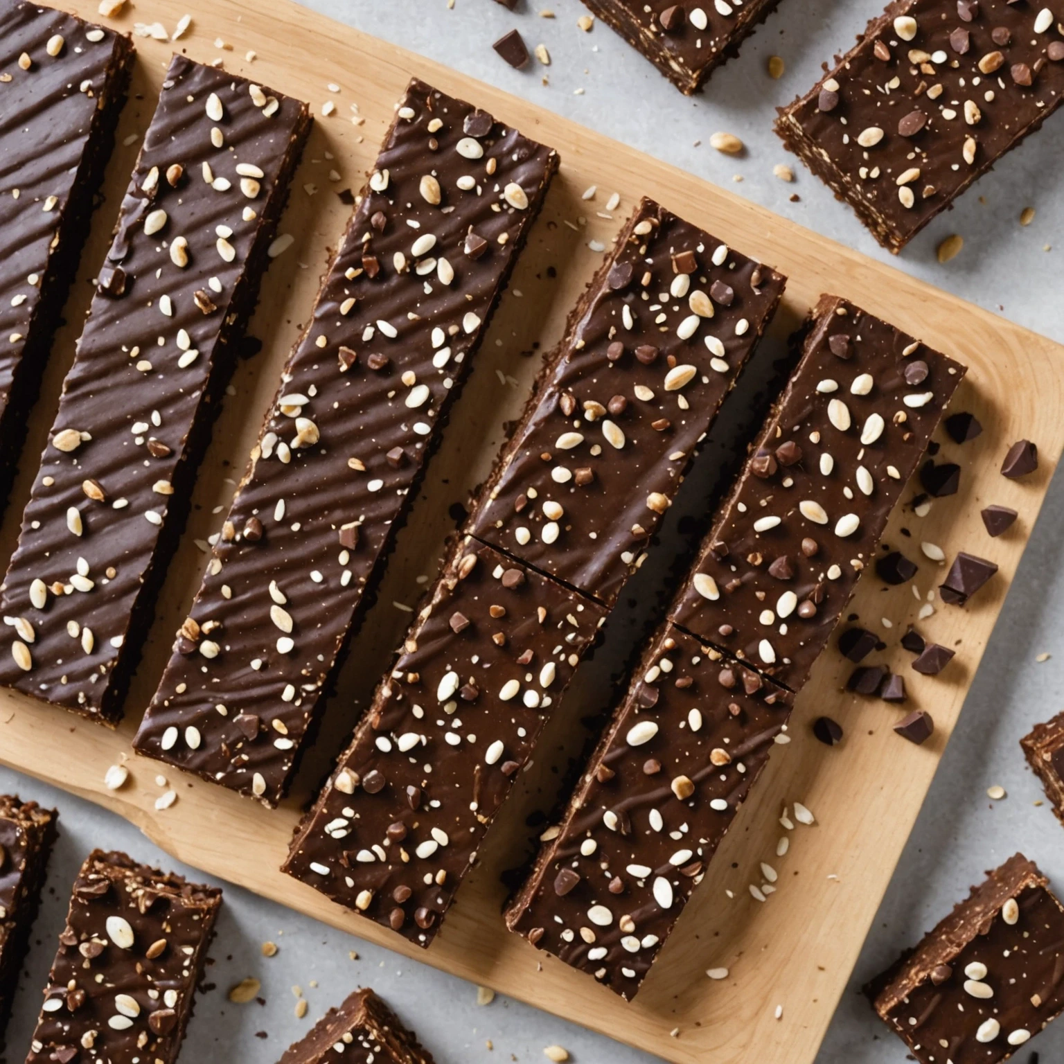 Gluten-Free No-Bake Chocolate Tahini Energy Bars