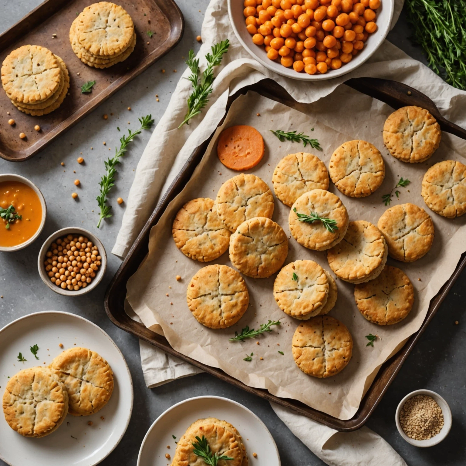 Gluten-Free Quick & Easy Savory Chickpea and Carrot Biscuits