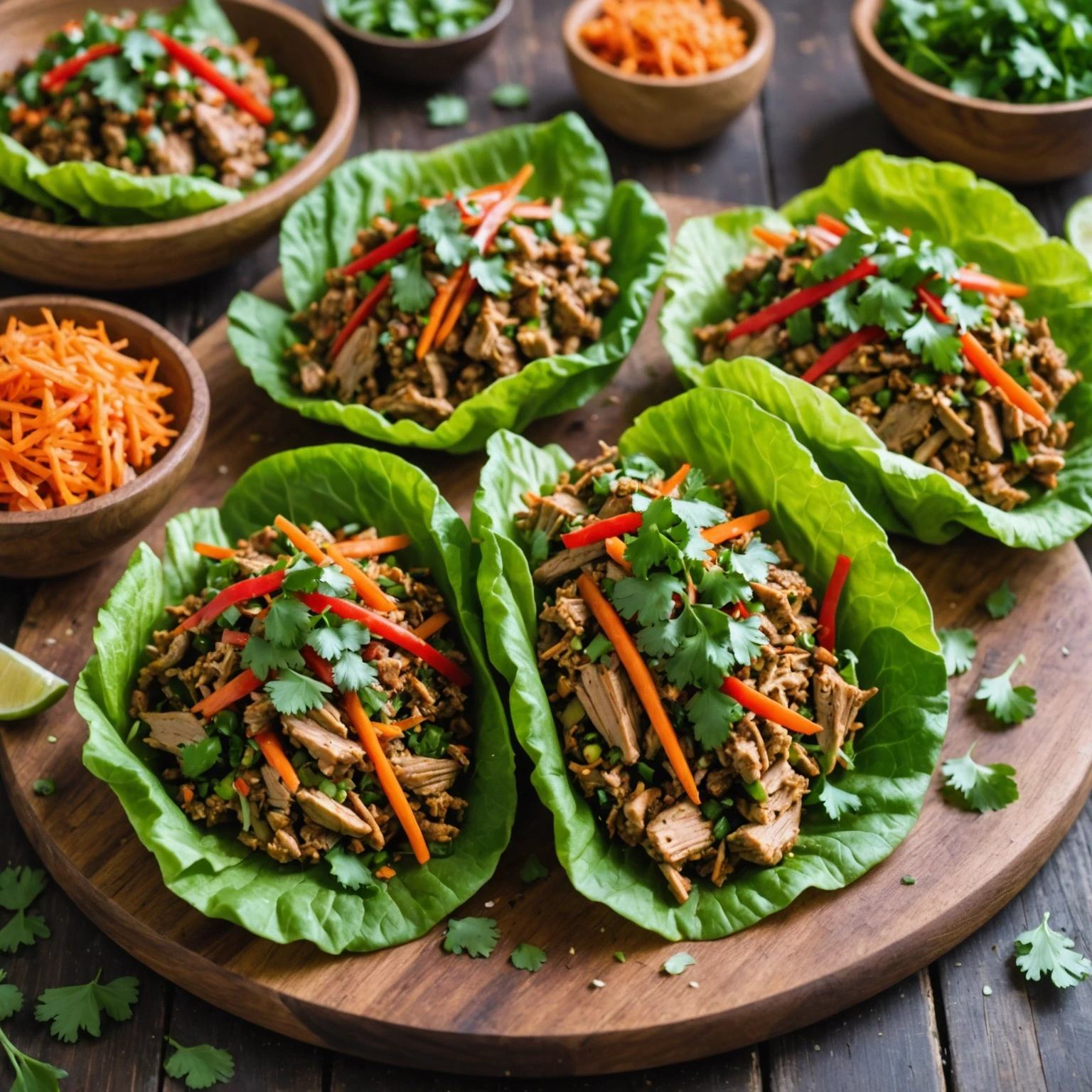 Gluten-Free Whole30 Spiced Turkey and Vegetable Lettuce Wraps