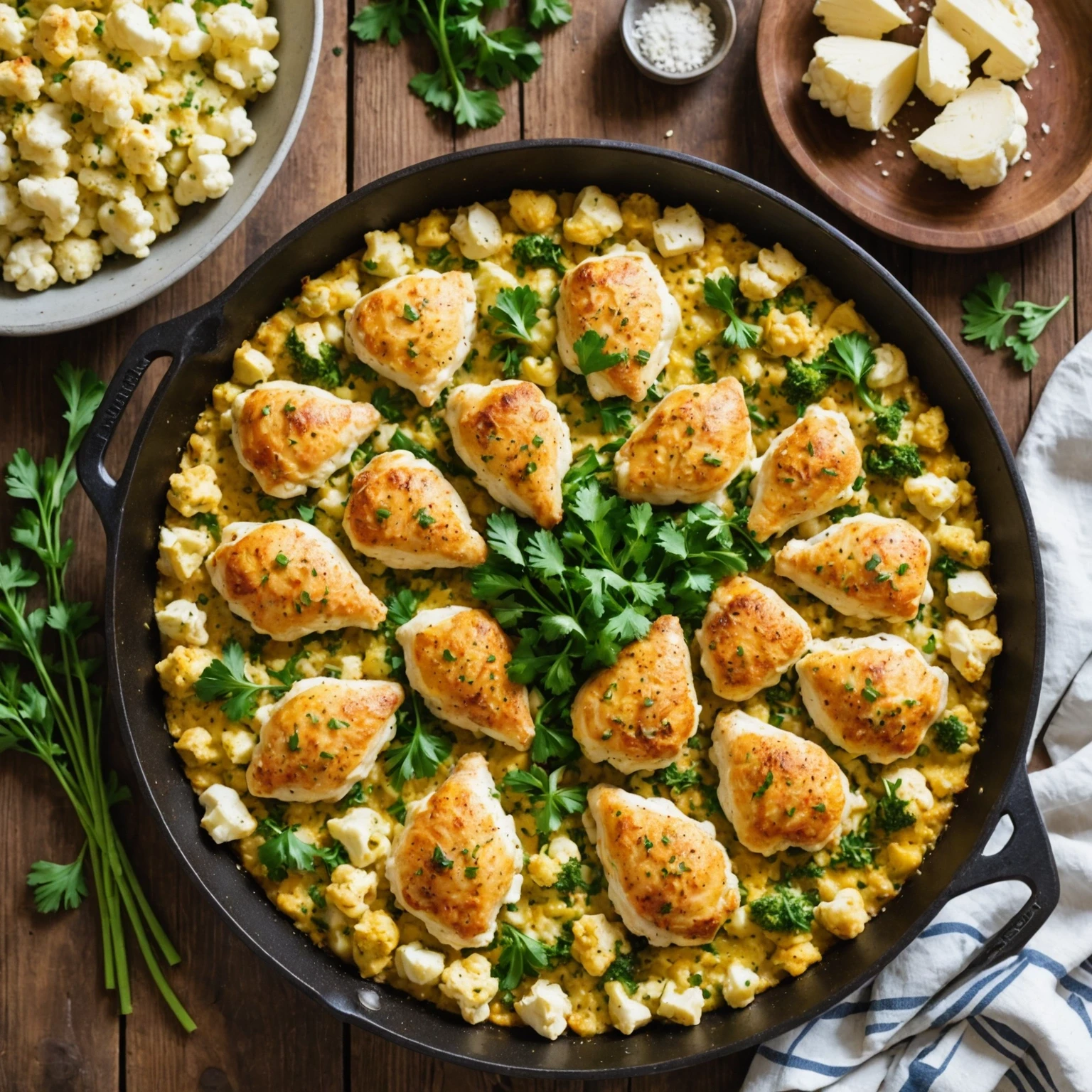 Gluten-Free Low-Carb Chicken and Cauliflower Casserole