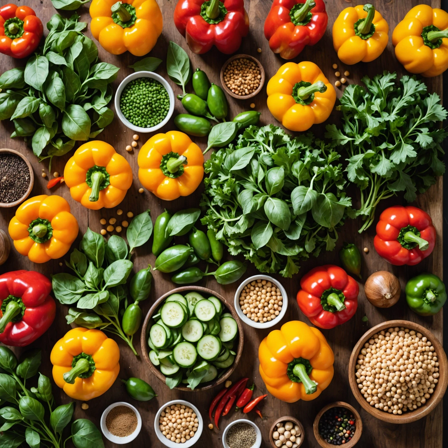 Close-up of fresh colorful vegetables and gluten-free ingredients arranged on a wooden cutting board for allergy-friendly cooking.