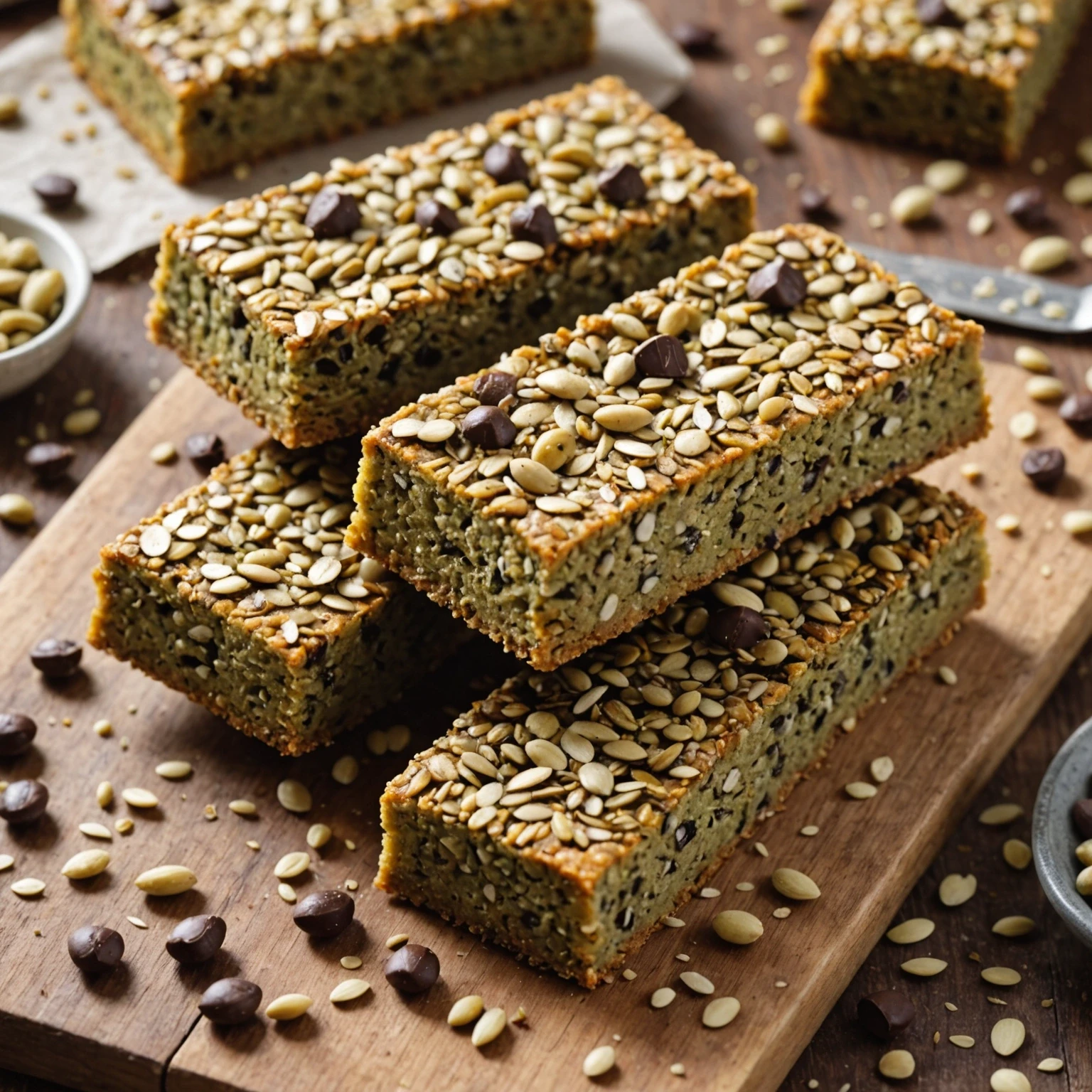 Gluten-Free High-Protein Seed and Pumpkin Flour Snack Bars