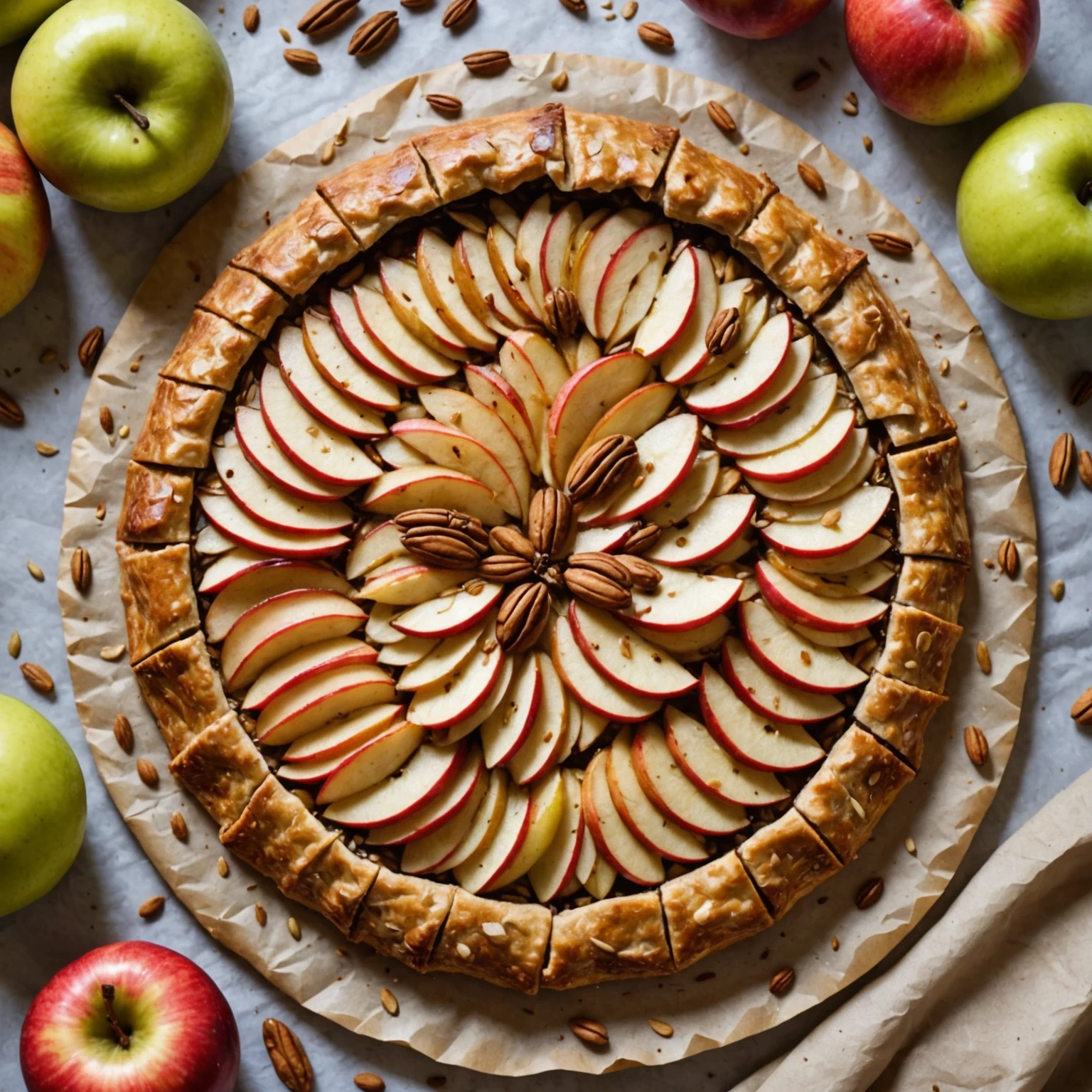 Gluten-Free Spiced Apple and Pear Galette with Cardamom Honey Glaze