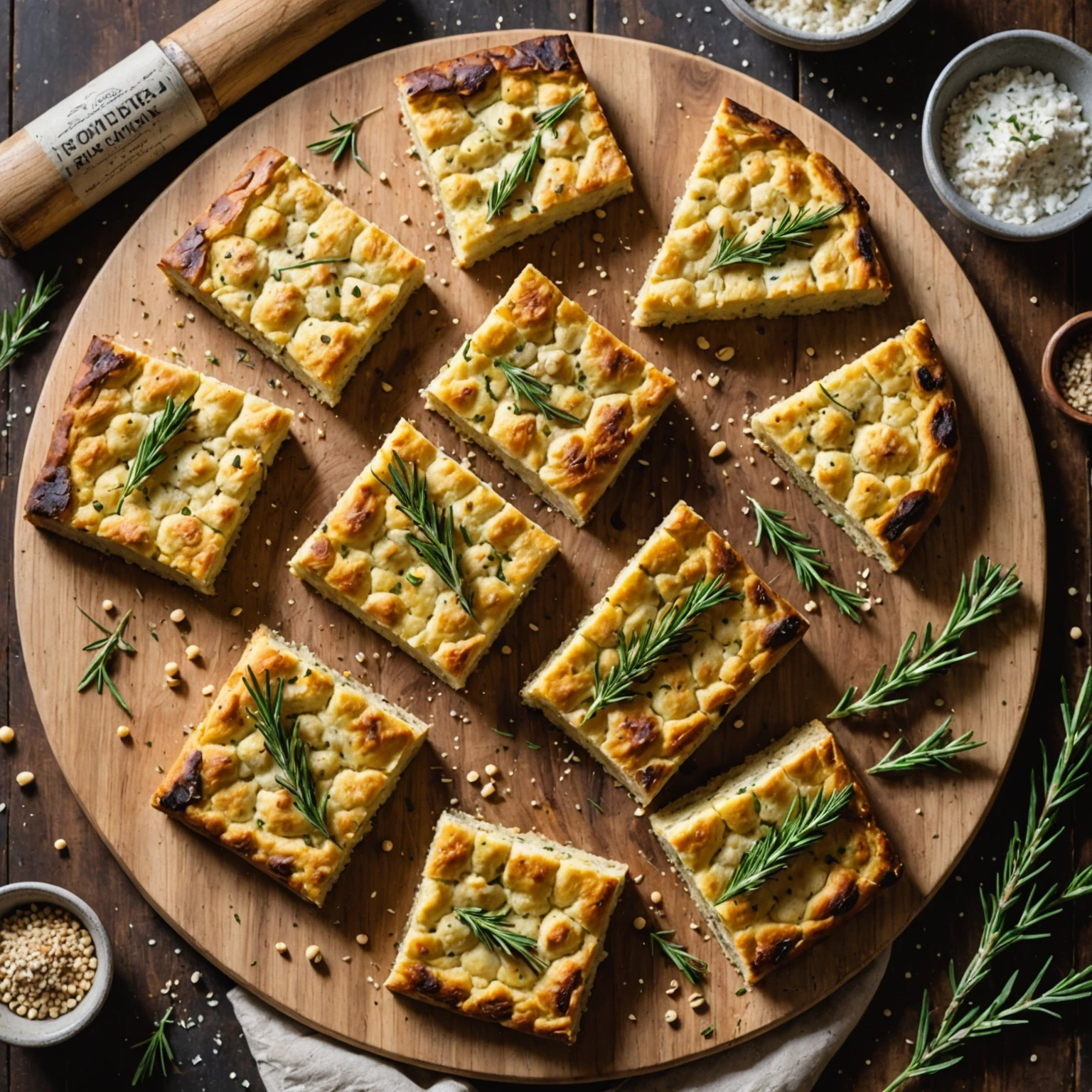 Gluten-Free Vegan Cauliflower and Chickpea Flour Focaccia