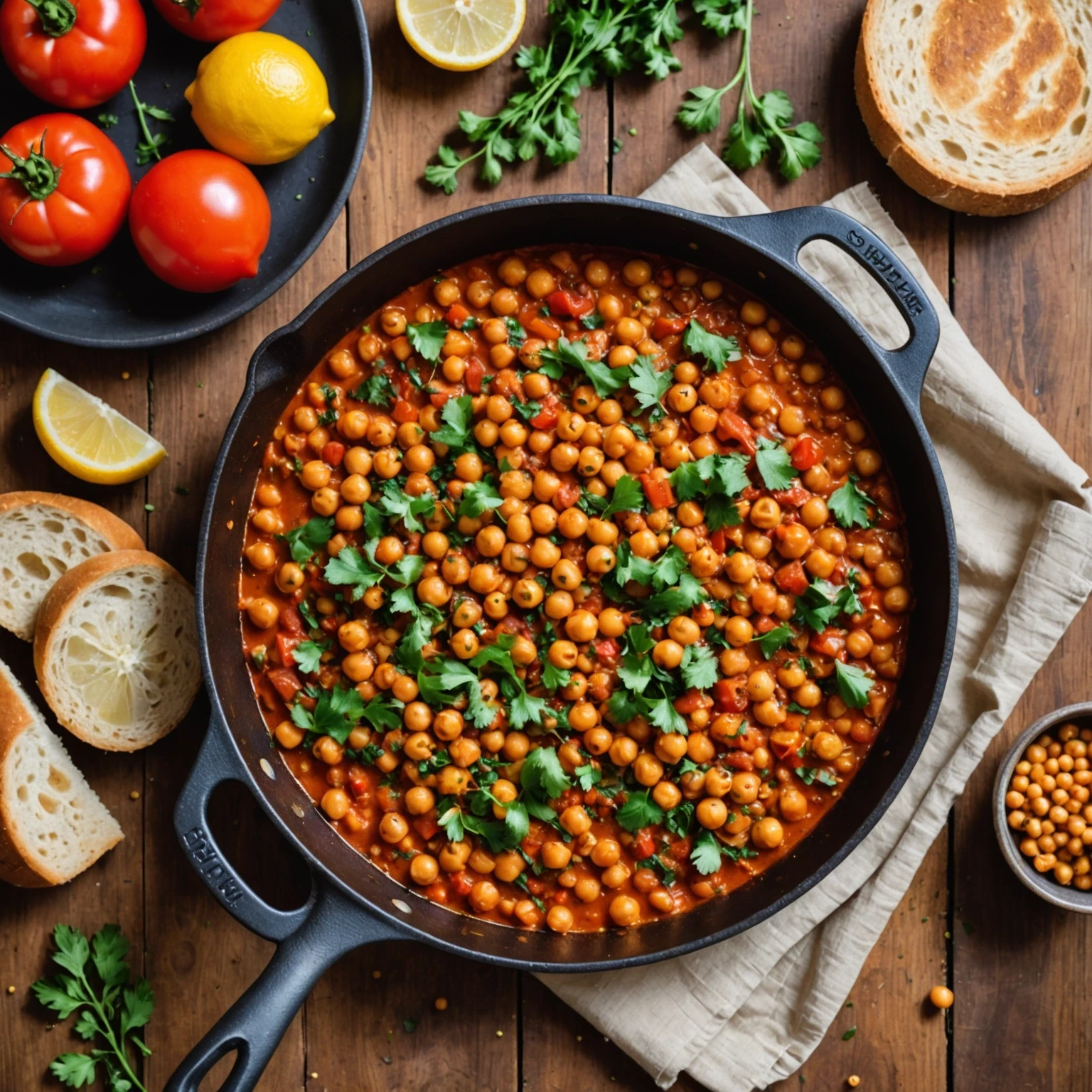 Gluten-Free Quick One-Pan Spanish Chickpea and Tomato Stew