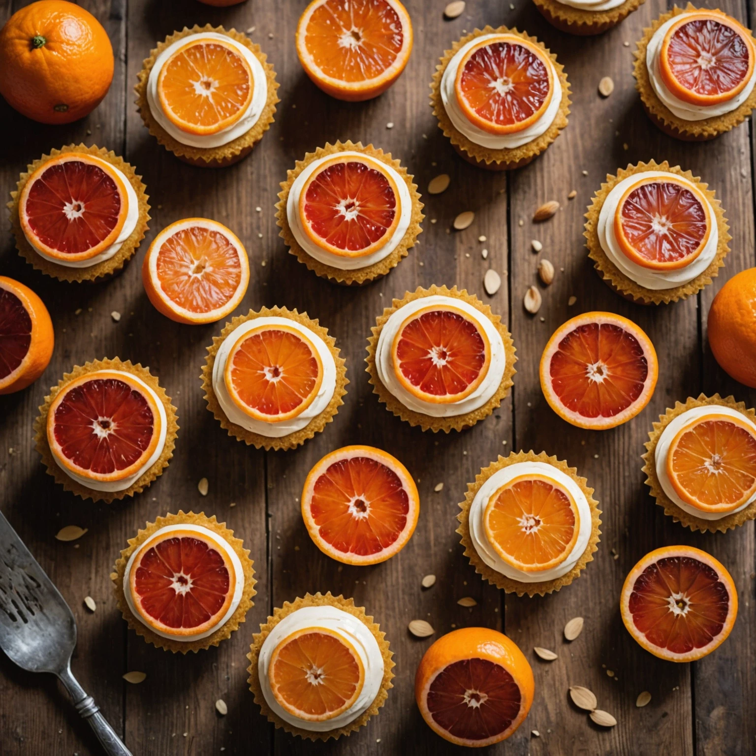 Gluten-Free Blood Orange and Almond Flour Cupcakes with Orange Glaze