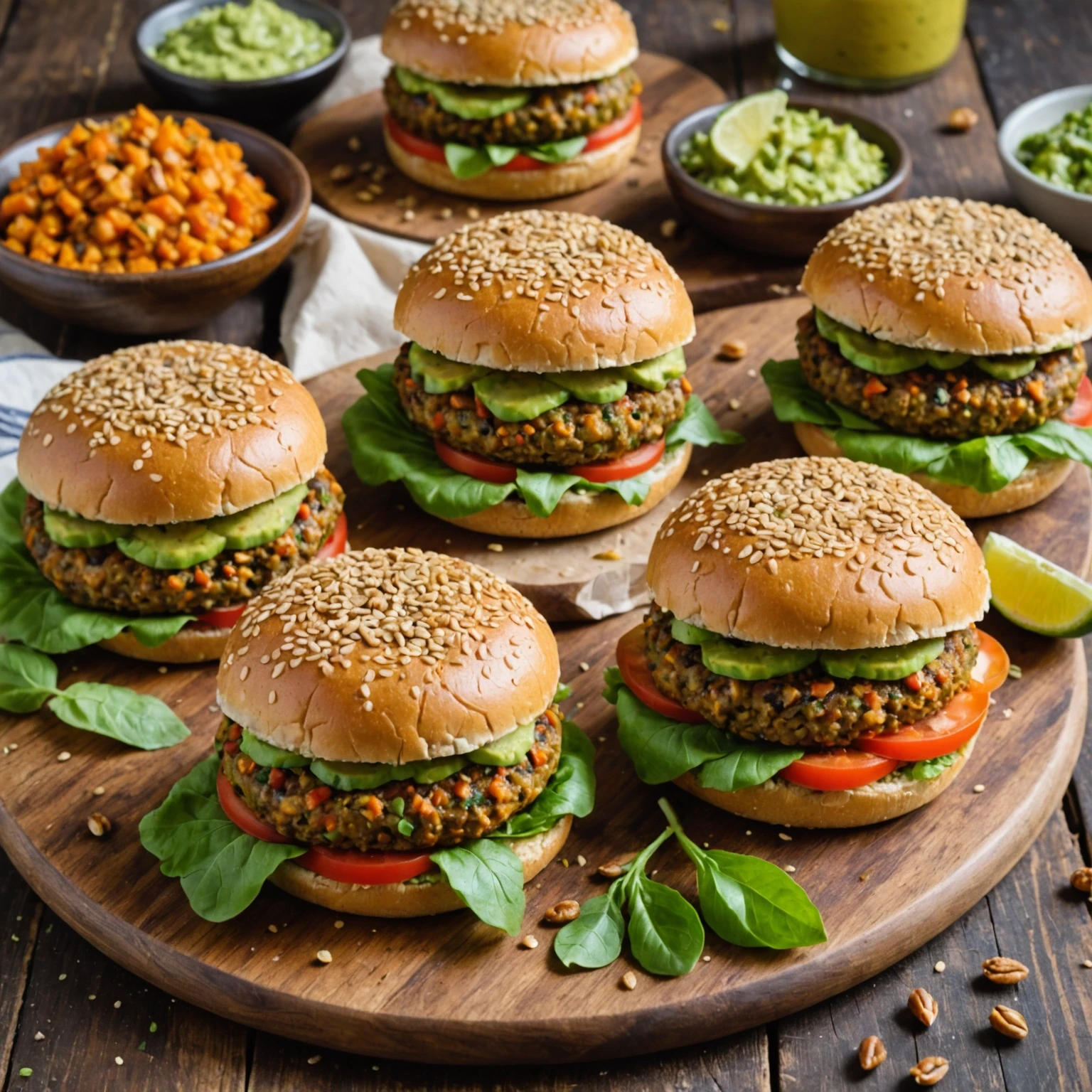 Gluten-Free High-Protein Lentil and Walnut Veggie Burgers