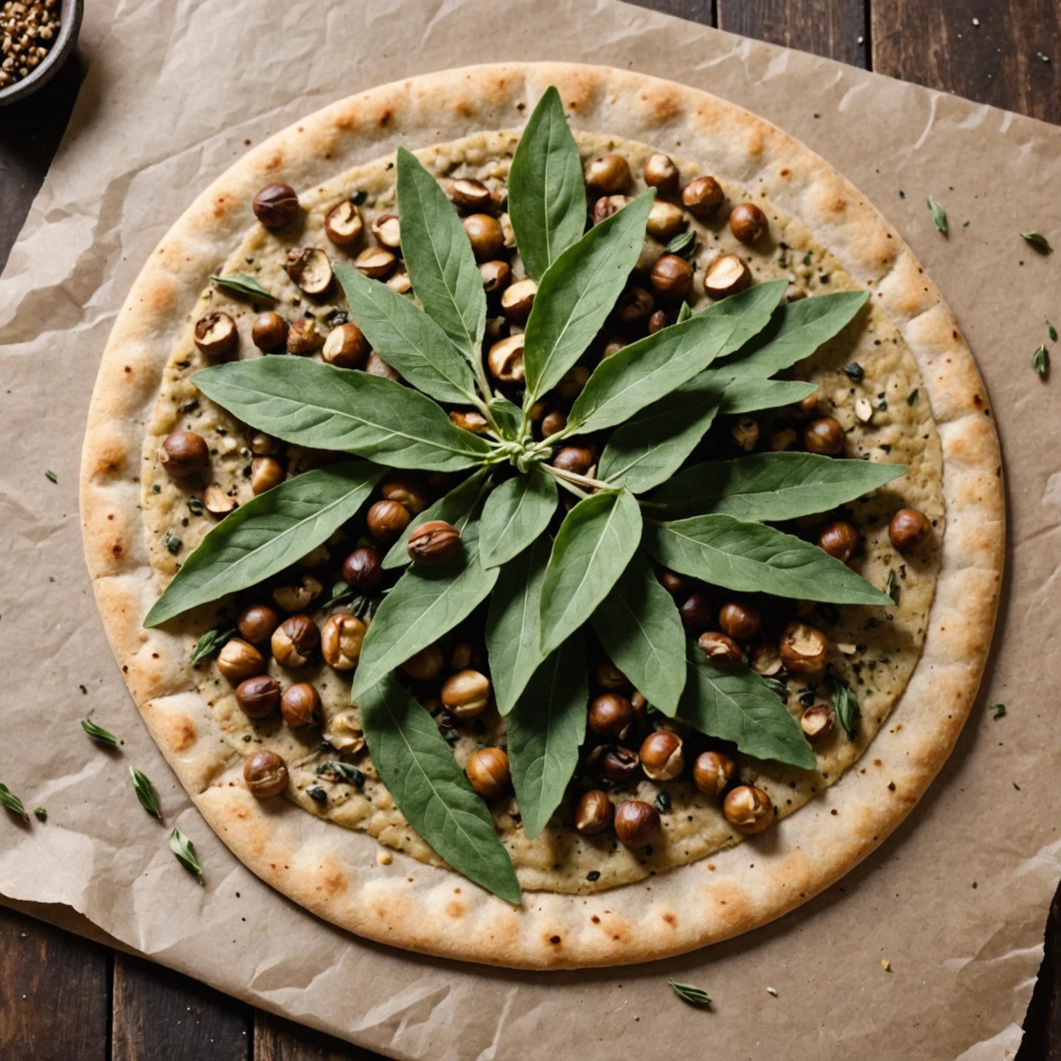 Gluten-Free Holiday Savory Chestnut and Sage Flatbread