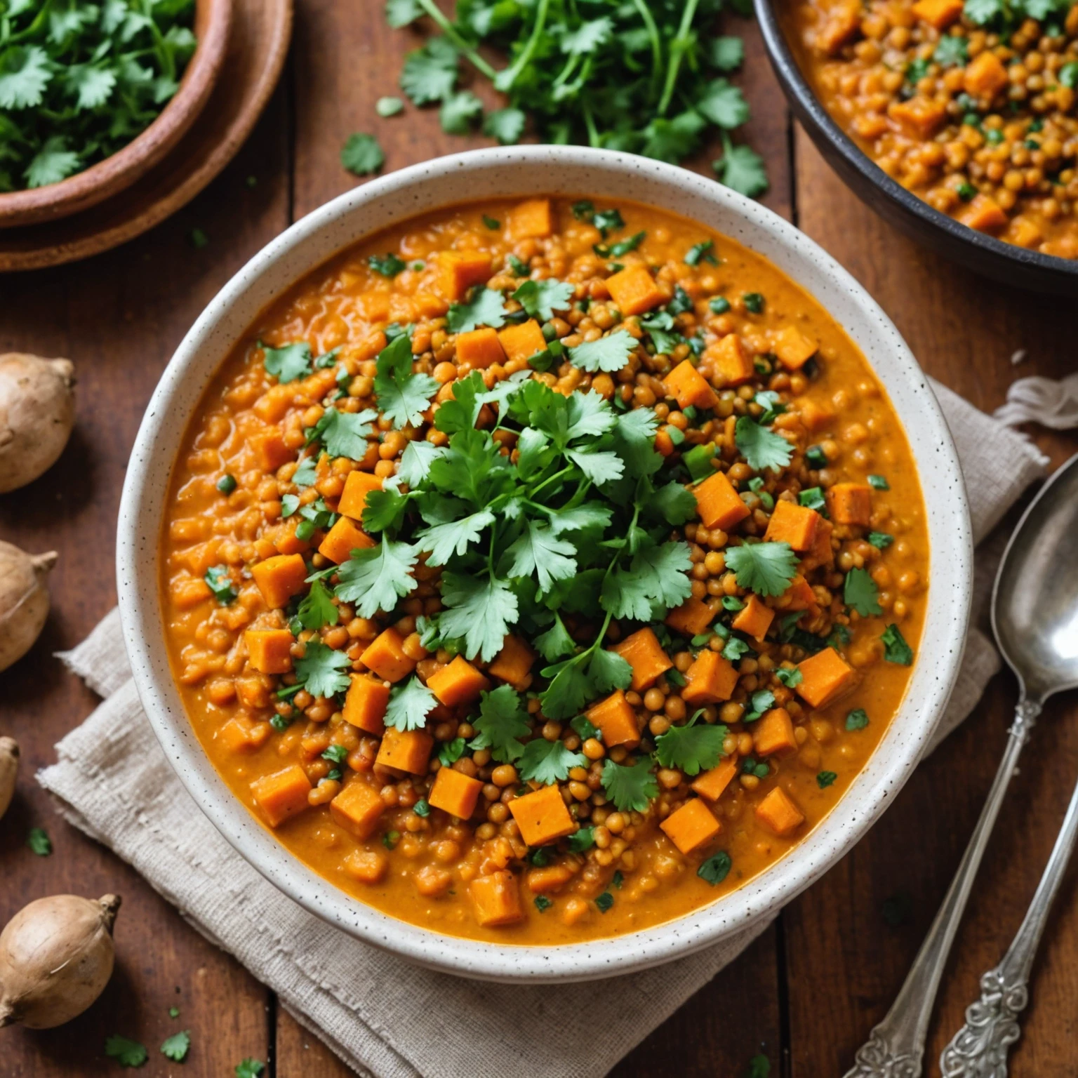 Gluten-Free Quick & Easy One-Pot Sweet Potato and Lentil Dahl