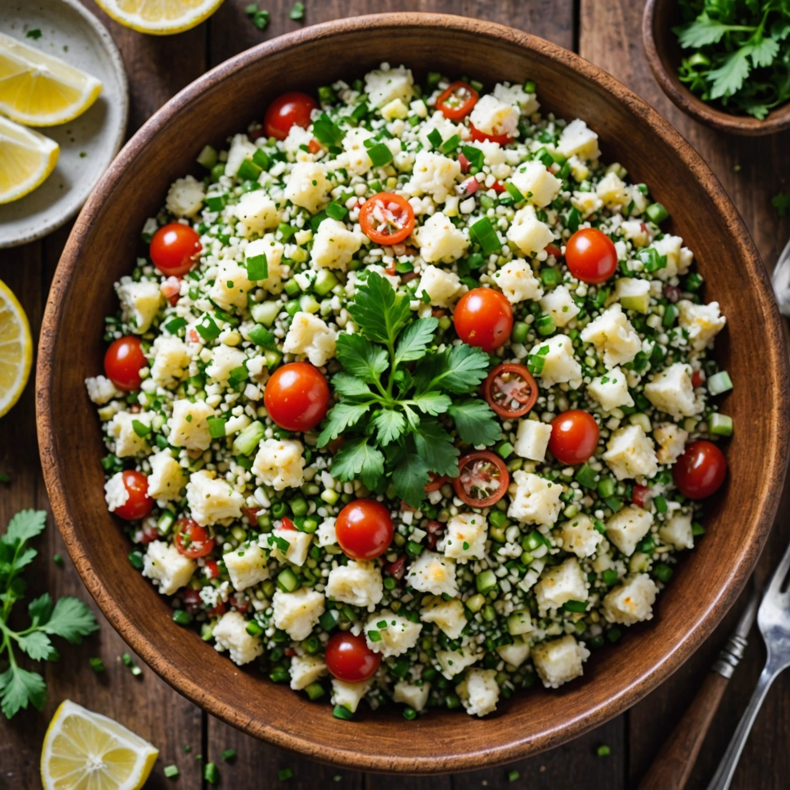 Gluten-Free Low-Carb Cauliflower Tabbouleh Salad