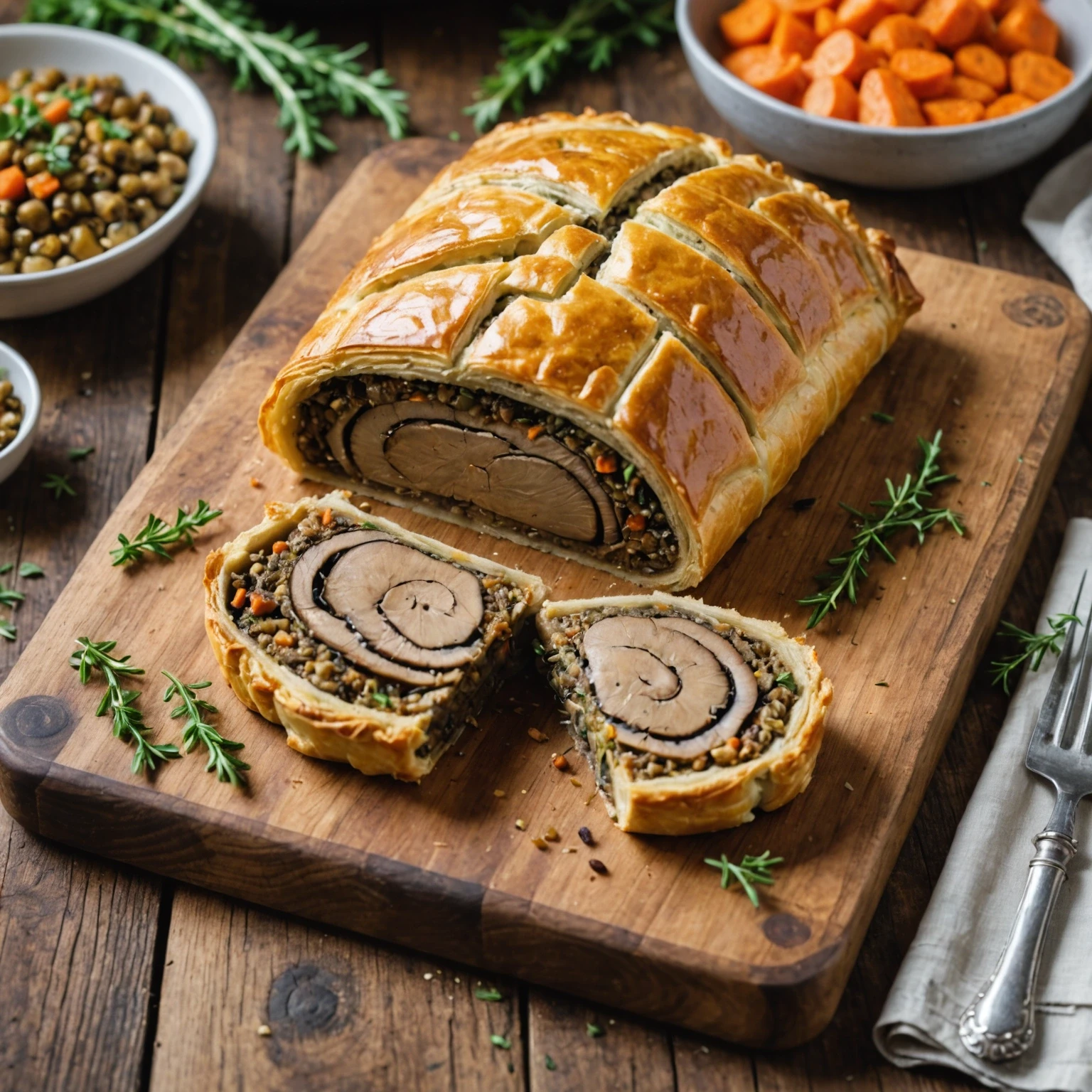 Gluten-Free High-Protein Lentil and Mushroom Meatless Wellington