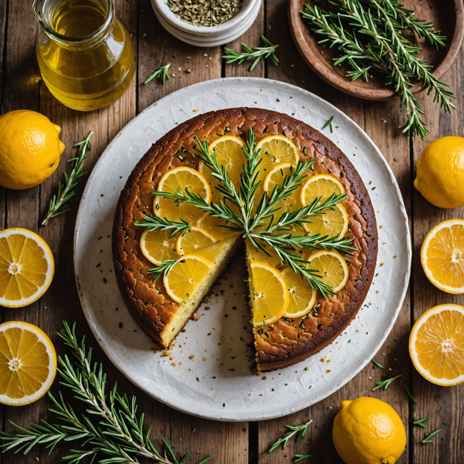 Gluten-Free Citrus Olive Oil and Rosemary Cake