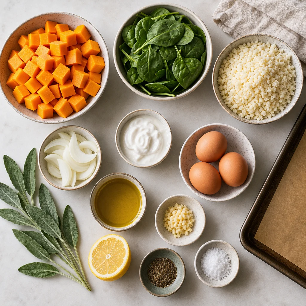 FreeFlourish gluten-free paleo pumpkin sage breakfast bowl ingredients