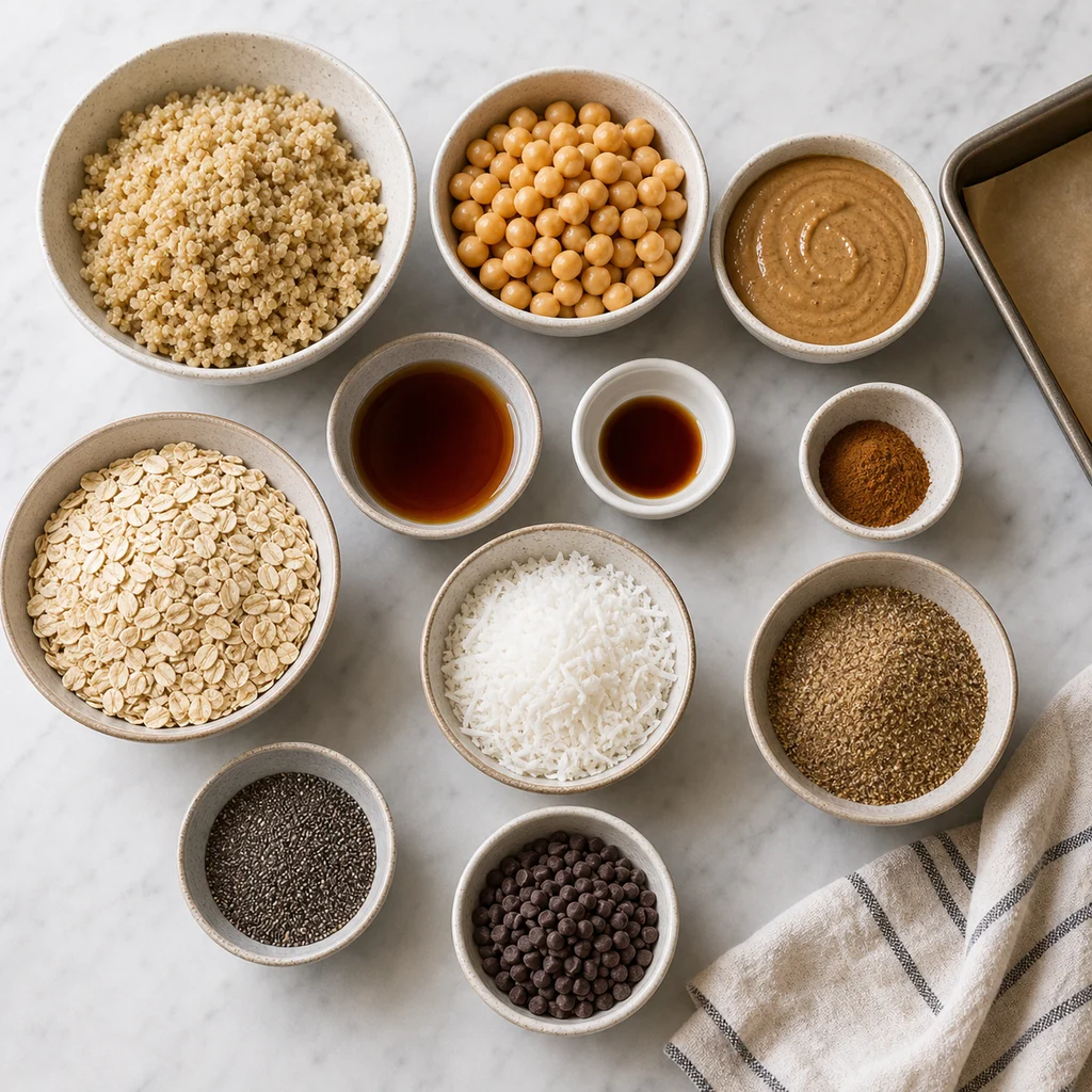 FreeFlourish gluten-free chickpea quinoa breakfast bars ingredients