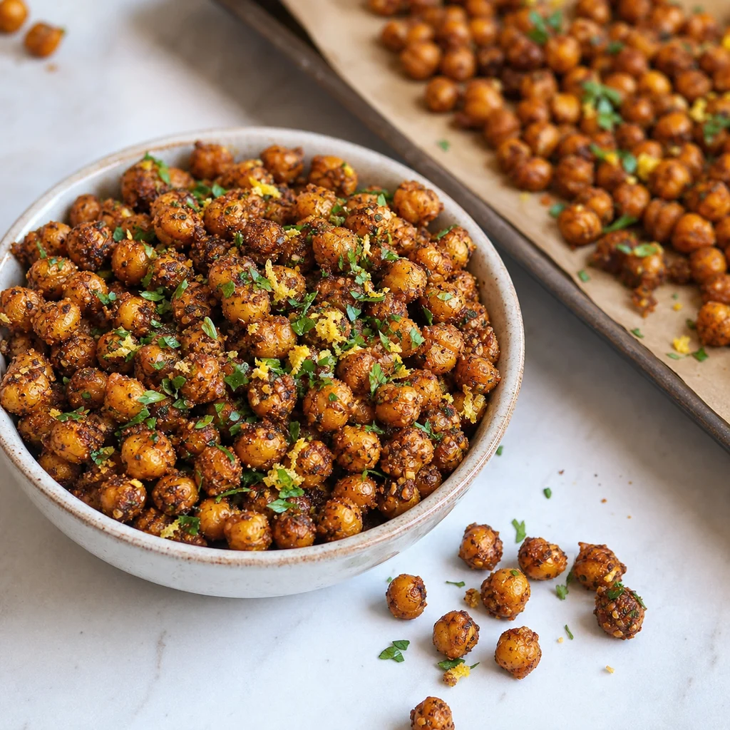 FreeFlourish roasted chickpea and zaatar snack bites finished dish