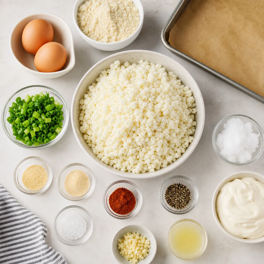 FreeFlourish gluten-free paleo cauliflower tater tots with garlic aioli ingredients