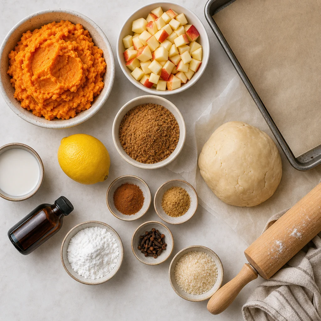FreeFlourish gluten-free spiced apple and sweet potato hand pies ingredients