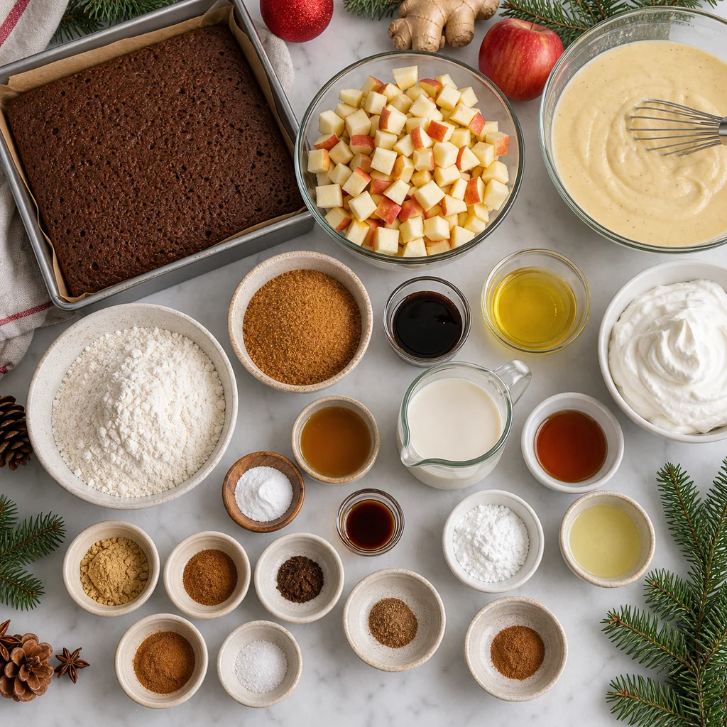 FreeFlourish gluten-free apple gingerbread trifle ingredients