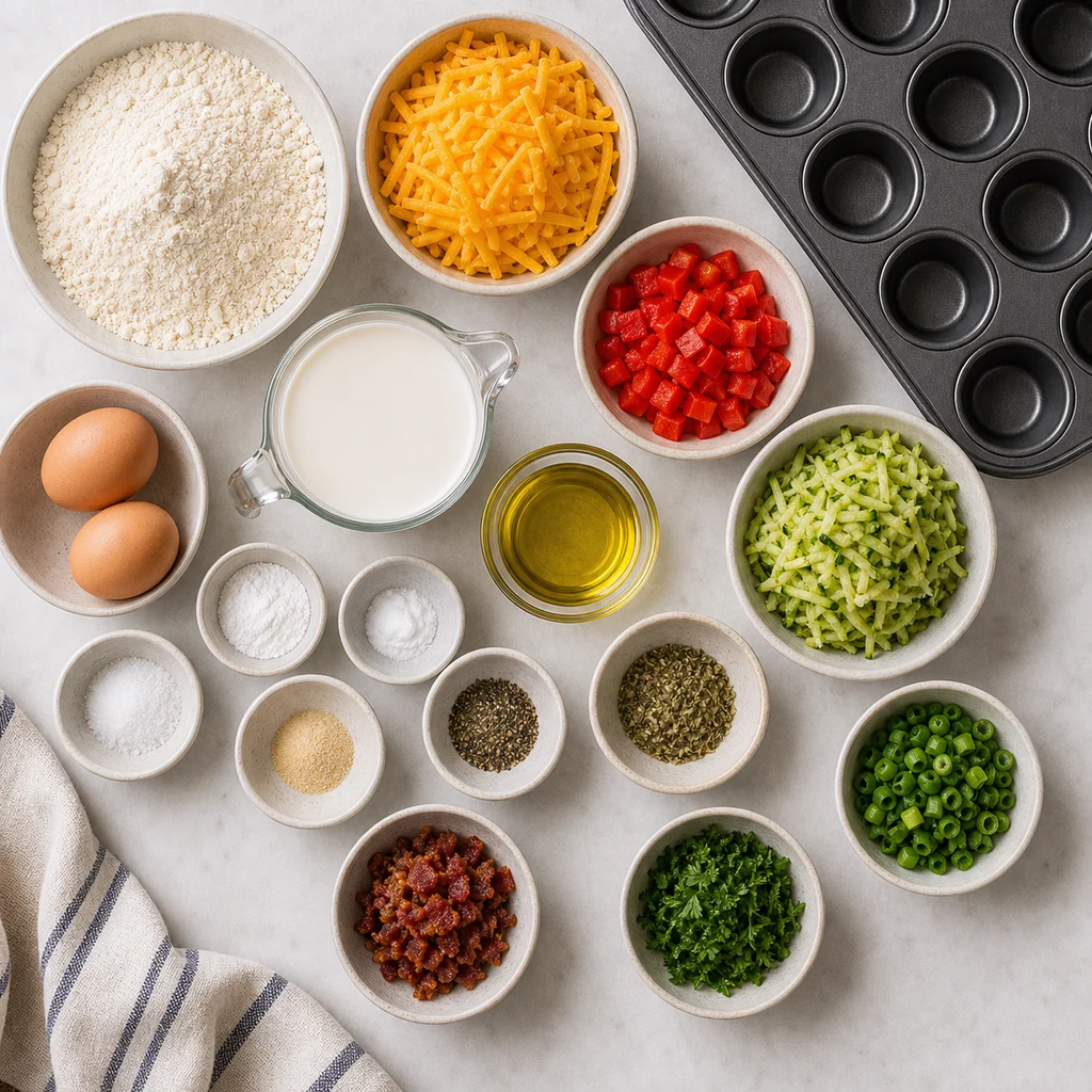 FreeFlourish gluten-free mini savory cheese and veggie muffins ingredients