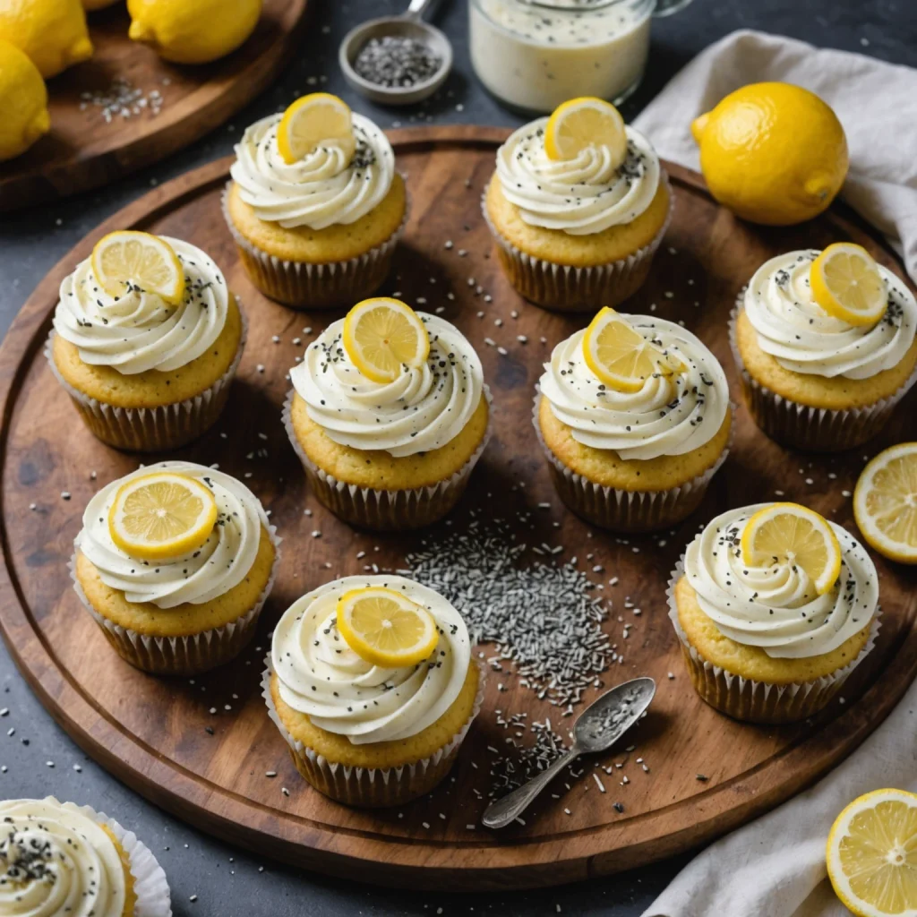 FreeFlourish gluten-free lemon poppy seed cupcakes with dairy-free frosting ingredients