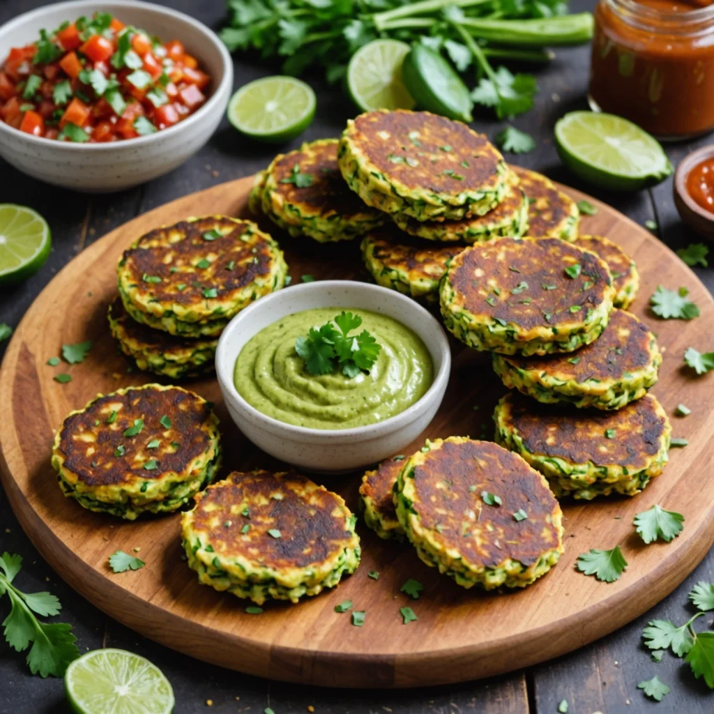 FreeFlourish Gluten-Free Paleo Savory Zucchini and Almond Flour Fritters finished dish