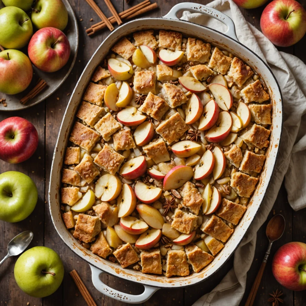 FreeFlourish Gluten-Free Family-Friendly Holiday Spiced Apple and Pear Cobbler finished dish