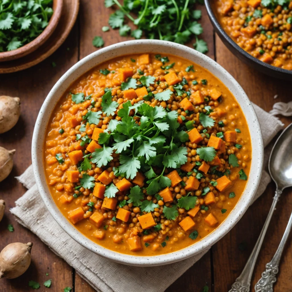 FreeFlourish Gluten-Free Quick & Easy One-Pot Sweet Potato and Lentil Dahl ingredients