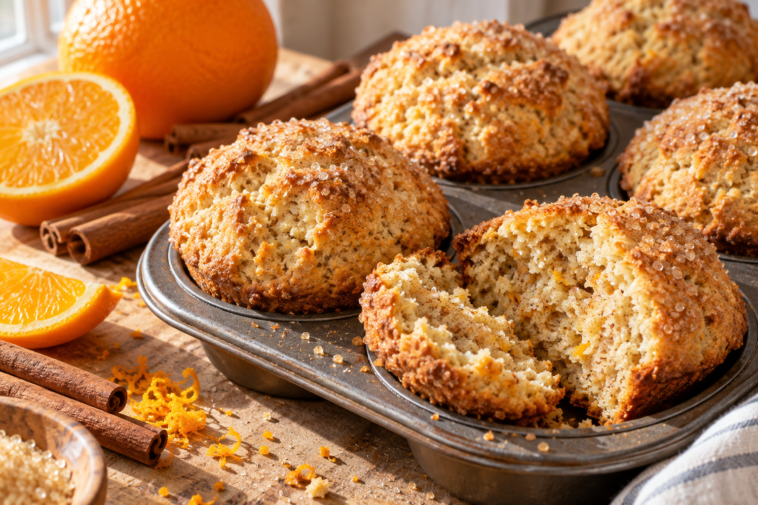 Gluten-Free Cinnamon Orange Scone Muffins